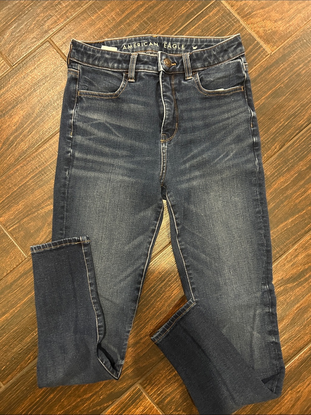 American Eagle Outfitters Dark Blue High-Rise Jeggings